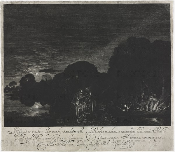 The Flight into Egypt. Hendrik Goudt (Dutch, 1585-1630). Etching and engraving