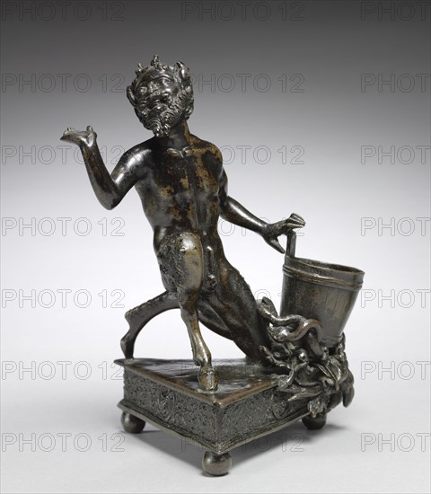Kneeling Satyr, c. 1520. Severo da Ravenna (Italian, c.1496-c.1543). Bronze; overall: 23.4 cm (9 3/16 in.).