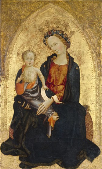 Madonna and Child, c. 1400. Gherardo Starnina (Italian, c. 1360-bef 1413). Oil and gilding on wood panel; framed: 80.5 x 53.5 x 5.5 cm (31 11/16 x 21 1/16 x 2 3/16 in.); unframed: 60.4 x 41.4 cm (23 3/4 x 16 5/16 in.)