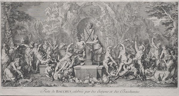 The Four Festivals:  Festival of Bacchus. Claude Gillot (French, 1673-1722). Etching and engraving