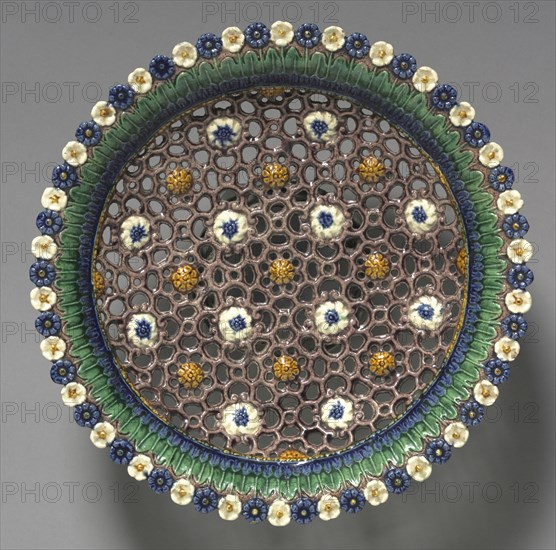 Dish with Open Work, late 1500s. Circle of Bernard Palissy (French, 1510-1589). Lead-glazed earthenware; diameter: 26 cm (10 1/4 in.).