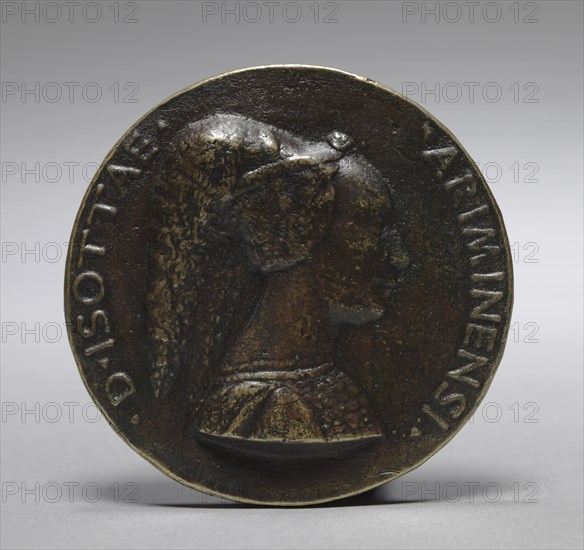Medal of Isotta degli Atti da Rimini (obverse), 15th century. Matteo de' Pasti (Italian, 1420-1467/68). Bronze; diameter: 8.3 cm (3 1/4 in.).