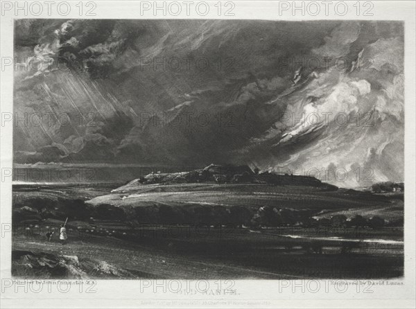 Various Subjects of Landscape, Characteristic of English Scenery from Pictures Painted by John Constable, R.A.:  Old Sarum, 1832. David Lucas (British, 1802-1881), after John Constable (British, 1776-1837). Mezzotint