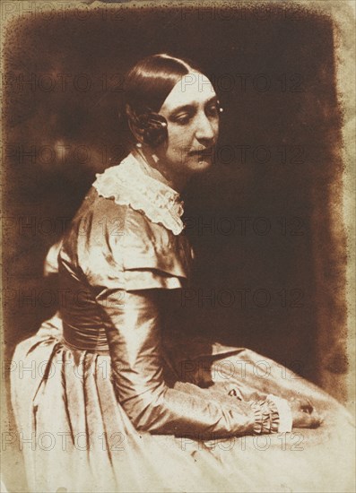 Elizabeth Rigby, later Lady Eastlake (1809-1893), c. 1844-1845. David Octavius Hill (British, 1802-1870), and Robert Adamson (British, 1821-1848). Salted paper print from calotype negative; image: 21.5 x 15.6 cm (8 7/16 x 6 1/8 in.); matted: 45.7 x 35.6 cm (18 x 14 in.)