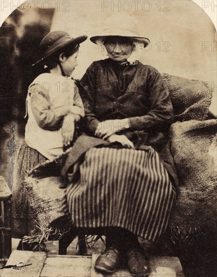 Servants at Rhagatt, Corwen, North Wales, c. 1860. John Lloyd (British, 1865). Albumen print from wet collodion negative; image: 13.6 x 10.7 cm (5 3/8 x 4 3/16 in.); matted: 35.6 x 30.6 cm (14 x 12 1/16 in.)
