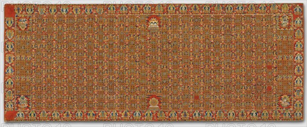 Buddhist Priest's Ceremonial Robe, 1400s. China, Ming dynasty (1368-1644). Silk and gold thread; embroidery; overall: 119.4 x 302.1 cm (47 x 118 15/16 in.)