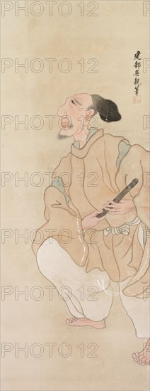 Genre Figures, c. 1816. Tatabe Socho (Japanese, 1760-1814). Hanging scroll; ink and color on paper; overall: 125.4 x 49.6 cm (49 3/8 x 19 1/2 in.).
