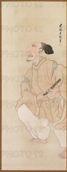 Genre Figures, c. 1816. Tatabe Socho (Japanese, 1760-1814). Hanging scroll; ink and color on paper; overall: 125.4 x 49.6 cm (49 3/8 x 19 1/2 in.).