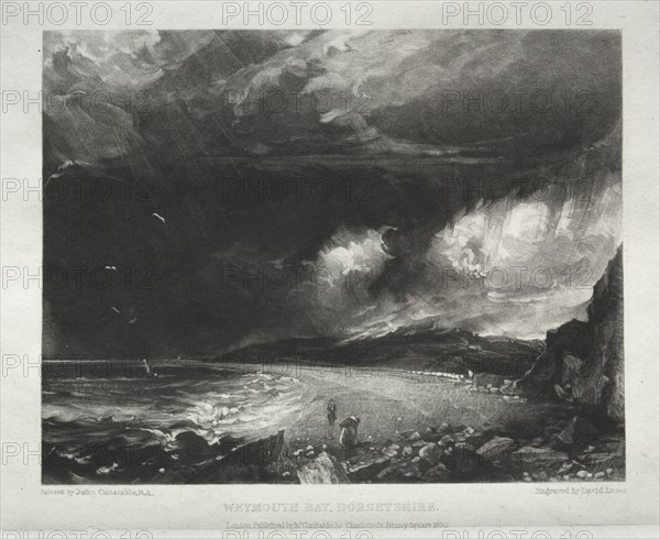 Various Subjects of Landscape, Characteristic of English Scenery from Pictures Painted by John Constable, R.A.:  Weymouth Bay, Dorsetshire, 1830. David Lucas (British, 1802-1881), after John Constable (British, 1776-1837). Mezzotint