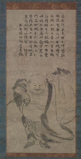 Hotei, late 1400s. Jonan Etetsu (Japanese, 1444-1507). Hanging scroll; ink on paper; overall: 132.1 x 41.7 cm (52 x 16 7/16 in.); painting only: 51 x 24.8 cm (20 1/16 x 9 3/4 in.).