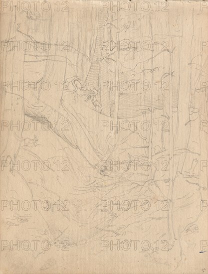 Album with Views of Rome and Surroundings, Landscape Studies, page 01a: Roman Landscape. Franz Johann Heinrich Nadorp (German, 1794-1876). Graphite;