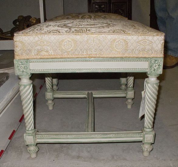 Stools, 1805-1813. François-Honoré-Georges Jacob (French, 1770-1841), Georges Jacob (French, 1739-1814). Painted walnut; overall: 47.3 x 48.4 cm (18 5/8 x 19 1/16 in.).