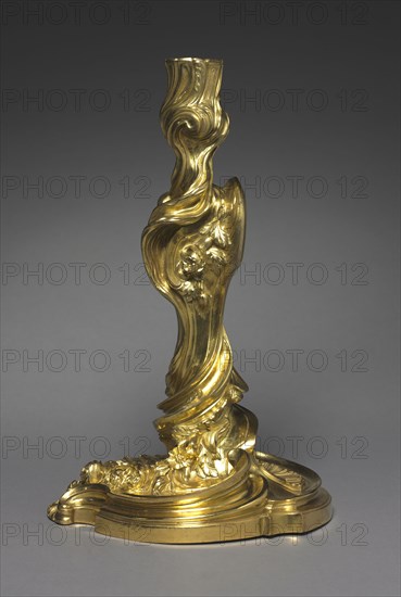 Candlestick, c. 1740. Juste-Aurèle Meissonnier (French, 1695-1750). Gilt metal; overall: 29.4 x 18.6 x 17 cm (11 9/16 x 7 5/16 x 6 11/16 in.).