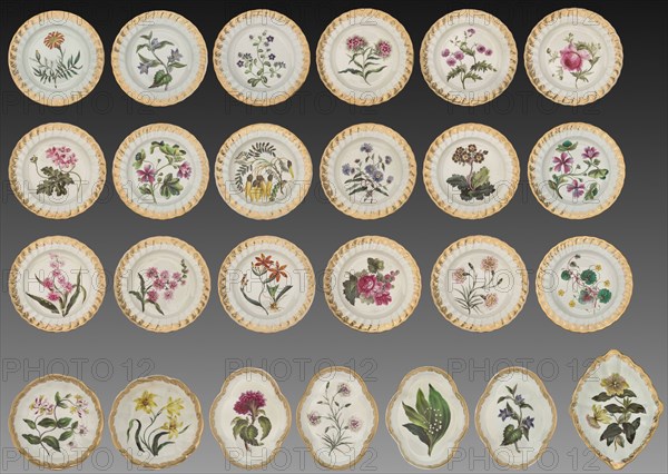 Dessert Service, c. 1800. Derby (Crown Derby Period) (British). Porcelain;