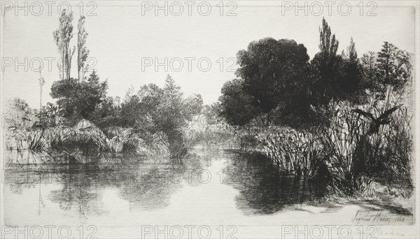 Shere Mill Pond, No. 11 (The Large Plate), 1860 and later. Francis Seymour Haden (British, 1818-1910). Etching and drypoint