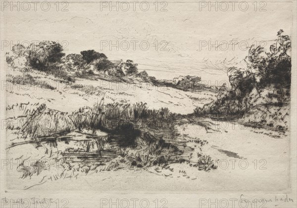 Windmill Hill, No. 1, 1877. Francis Seymour Haden (British, 1818-1910). Drypoint