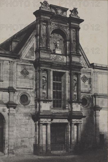 Portico of the Château d'Anet, now at the École des Beaux-Arts, Paris, 1851. Charles Marville (French, 1816-1879). Salted paper print, Blanquart-Évrard process, from waxed paper negative; image: 21.1 x 14.2 cm (8 5/16 x 5 9/16 in.); matted: 66 x 55.9 cm (26 x 22 in.)