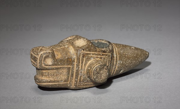 Mace Head, 300-500. Costa Rica. Pecked and polished gray stone; overall: 4.2 x 7.3 x 13.6 cm (1 5/8 x 2 7/8 x 5 3/8 in.).