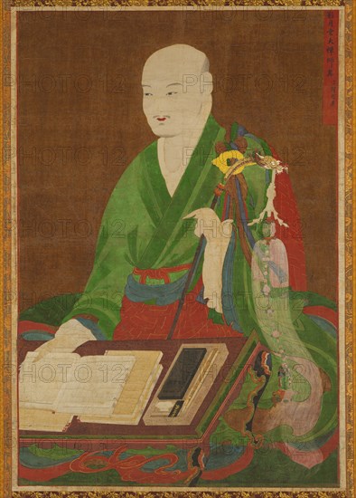 Portrait of the Great Master Yeongwoldang Eungjin, 1700s-1800s. Korea, Joseon dynasty (1392-1910). Hanging scroll, ink, color and gold on silk; overall: 216.9 x 103.3 cm (85 3/8 x 40 11/16 in.); painting only: 114.4 x 79.2 cm (45 1/16 x 31 3/16 in.).