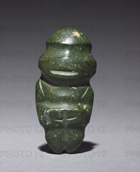 Axe Figure, 100 BC - 300. Mexico, Guerrero, Mezcala. Serpentine; overall: 9.5 x 4.5 cm (3 3/4 x 1 3/4 in.).