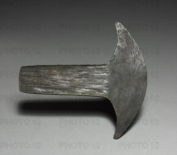 Axe-shaped Implement, 1200-1519. Mexico, Oaxaca, Mixtec. Cast and hammered copper; overall: 15.5 x 14.5 cm (6 1/8 x 5 11/16 in.).