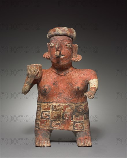 Standing Female Figure, c. 100 BC-AD 300. Mexico, Nayarit, Ixtlan del Rio style. Earthenware with colored slips; overall: 48 x 30.8 x 16 cm (18 7/8 x 12 1/8 x 6 5/16 in.).