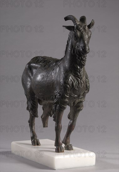Nanny Goat, late 2nd Century BC. Greece, Hellenistic period. Bronze; overall: 30.5 x 31.1 cm (12 x 12 1/4 in.).