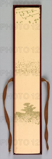 Poem Card Box, 1868-1912. Kamisaka Sekka (Japanese, 1866-1942). Wood with lacquer; overall: 37.5 x 7.1 cm (14 3/4 x 2 13/16 in.).