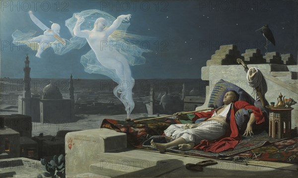 A Eunuch's Dream, 1874. Jean Lecomte du Nouÿ (French, 1842-1923). Oil on wood; framed: 54 x 74.5 x 5.5 cm (21 1/4 x 29 5/16 x 2 3/16 in.); unframed: 39.3 x 65.4 cm (15 1/2 x 25 3/4 in.).