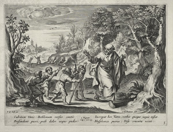 The Story of Elisha, 1643. Nicolaes Rijckmans (Flemish, 1616-), after Pieter I de Jode (Flemish, 1570-1634). Engraving