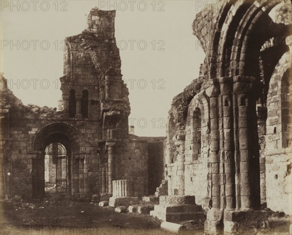 Lindisfarne, c. 1853. Robert Henry Cheney (British, 1800-1866). Albumen print from calotype; image: 17.8 x 22 cm (7 x 8 11/16 in.); matted: 40.6 x 50.8 cm (16 x 20 in.)