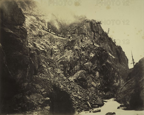 Cañon of the Rio las Animas, c. 1882-1886. William Henry Jackson (American, 1843-1942). Albumen print from wet collodion negative; image: 42.1 x 53.1 cm (16 9/16 x 20 7/8 in.); matted: 76.2 x 81.3 cm (30 x 32 in.)