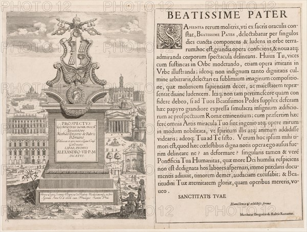 Frontispiece from "Prospectus Locurum Urbis Romae Insign[ium]