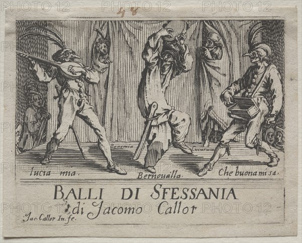 Balli di Sfessania: Frontispiece, 1621. Jacques Callot (French, 1592-1635). Etching; sheet: 7.9 x 10.2 cm (3 1/8 x 4 in.); platemark: 7.2 x 9.3 cm (2 13/16 x 3 11/16 in.)