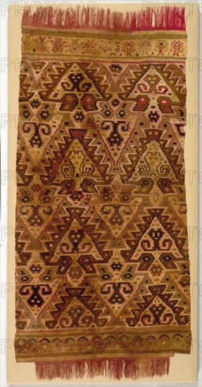 Tapestry Panel, 1000-1460s. Peru, Central Coast, Chancay-Chimú style, 11th-15th century. Camelid fiber and cotton, tapestry weave; overall: 115 x 54.5 cm (45 1/4 x 21 7/16 in.)