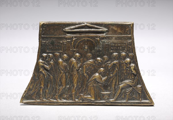 Christ Washing the Feet of the Apostles, 1500s. Valerio Belli (Italian, c. 1468-1546). Bronze; overall: 6.3 x 9.7 cm (2 1/2 x 3 13/16 in.).