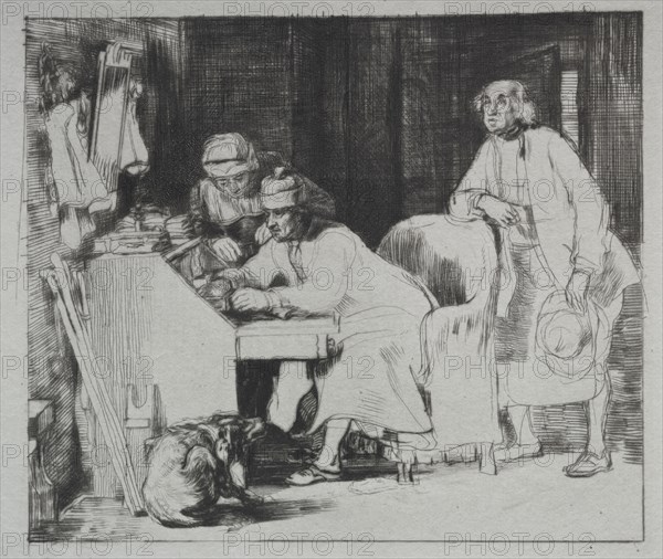 The Lost Receipt, 1824. David Wilkie (British, 1785-1841). Drypoint