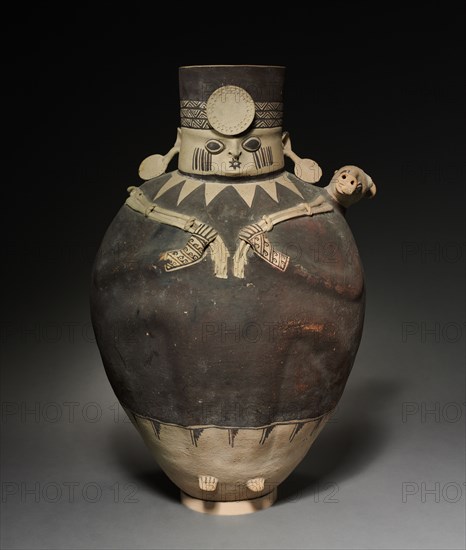 Vessel in the Shape of a Figure, 1000-1460s. Peru, Central Coast, Chancay sytle, 12th-15th century. Earthenware with painted slip; overall: 63.5 cm (25 in.).