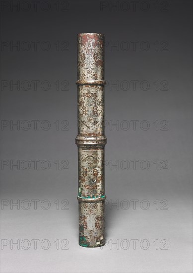 Chariot Canopy Shaft, 202 BC- 9. China, Western Han dynasty (202 BC-AD 9). Bronze inlaid with silver; overall: 42.4 cm (16 11/16 in.).