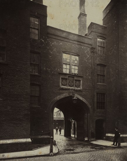 Old London: Lincoln's Inn, Gate House, 1876. Alfred H. Bool (British), album issued by The Society for Photographing the Relics of Old London, and John Bool (British). Carbon print; image: 23.3 x 18.4 cm (9 3/16 x 7 1/4 in.); matted: 50.8 x 40.6 cm (20 x 16 in.)