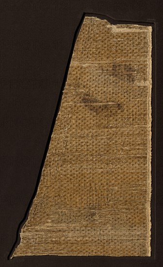 Textile with Diamonds, 1000s. Central Asia, 11th century. Tabby with supplementary weft; silk, cotton and silver thread; overall: 51.5 x 30.3 cm (20 1/4 x 11 15/16 in.)