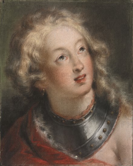 Head of a Woman, first half 18th century. Rosalba Carriera (Italian, 1675-1757). Pastel; sheet: 36.6 x 29.1 cm (14 7/16 x 11 7/16 in.); secondary support: 36.6 x 29.1 cm (14 7/16 x 11 7/16 in.); tertiary support: 36.6 x 29.1 cm (14 7/16 x 11 7/16 in.).