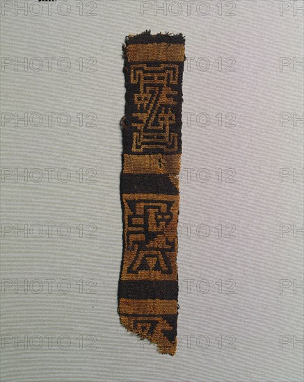 Double Cloth, 400 B.C.-700 A.D.. Peru, Recuay Culture, 4th Century BC-8th Century AD. Wool; overall: 4.5 x 23.5 cm (1 3/4 x 9 1/4 in.).