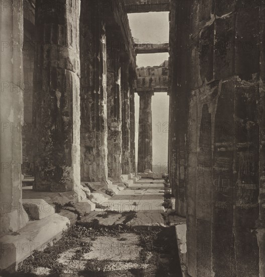 The Acropolis of Athens album: Western Portico of the Parthenon, 1882. William James Stillman (American, 1828-1901), The Autotype Company. Albumen print from gelatin dry plate negative; image: 38.2 x 36.7 cm (15 1/16 x 14 7/16 in.); matted: 66 x 55.9 cm (26 x 22 in.)