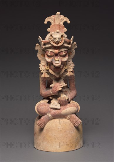 Two Artisans, 250-600. Guatemala, Petén region, Maya style (250-900), Maya style (250-900). Earthenware with colored slips; overall: 56.5 x 22 x 35.5 cm (22 1/4 x 8 11/16 x 14 in.); part 2: 59 x 26 x 22 cm (23 1/4 x 10 1/4 x 8 11/16 in.).