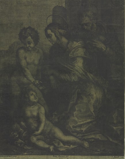 The Holy Family with Saint John, c. 1710-1715. Cosimo Mogalli (Italian, 1667-1730), after Andrea del Sarto (Italian, 1486-1530). Engraving