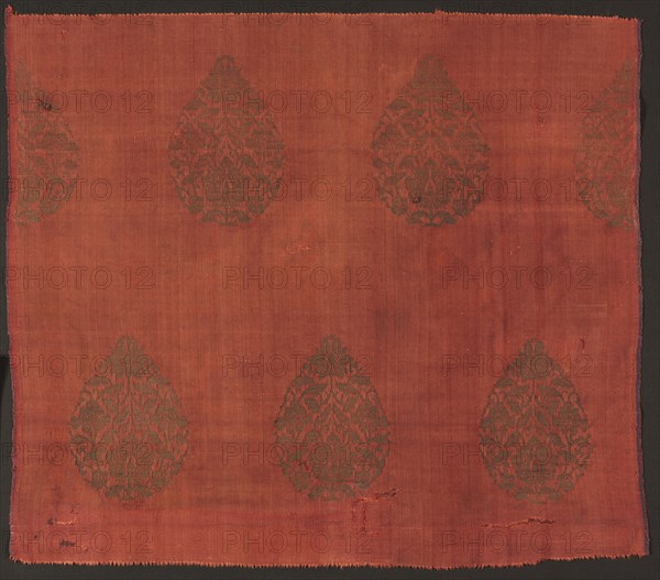 Brocade with Lotus Flowers, 1200s-mid 1300s. China, Northern, Mongol period, 13th - mid-14th century. Tabby, brocaded; silk and gold thread; overall: 58.4 x 67 cm (23 x 26 3/8 in.)