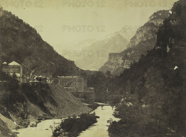 Eaux-Chaudes, Pyrenees (verso), c. 1855. Attributed to Farnham Maxwell Lyte (British, 1828-1906). Albumen print from wet collodion negative; image: 19.8 x 27.6 cm (7 13/16 x 10 7/8 in.); matted: 40.6 x 50.8 cm (16 x 20 in.).