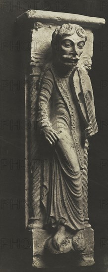 Plaster Cast of Romanesque Sculpture, c. 1854. Unidentified Photographer. Salted paper print from wet collodion negative; image: 36.9 x 16 cm (14 1/2 x 6 5/16 in.); matted: 50.8 x 40.6 cm (20 x 16 in.)