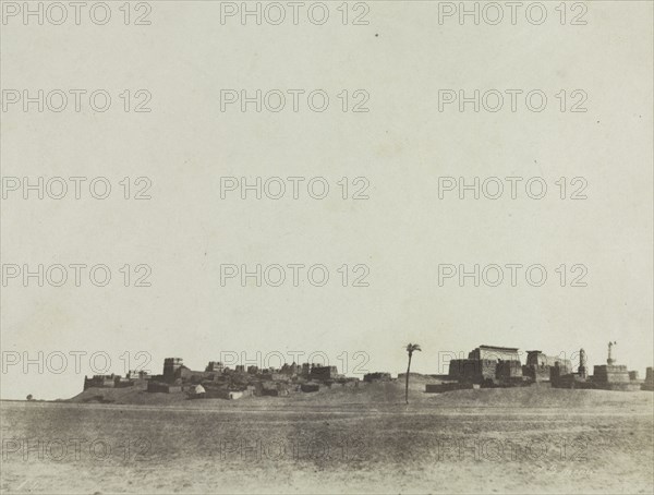 View of Luxor, 1854. John Beasley Greene (American, 1832-1856). Salted paper print from waxed paper negative; image: 23 x 30.5 cm (9 1/16 x 12 in.); matted: 50.8 x 61 cm (20 x 24 in.)